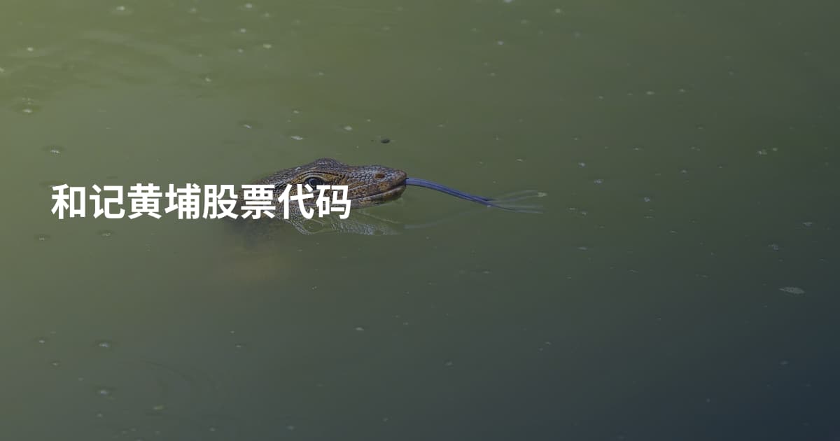 和记黄埔股票代码
