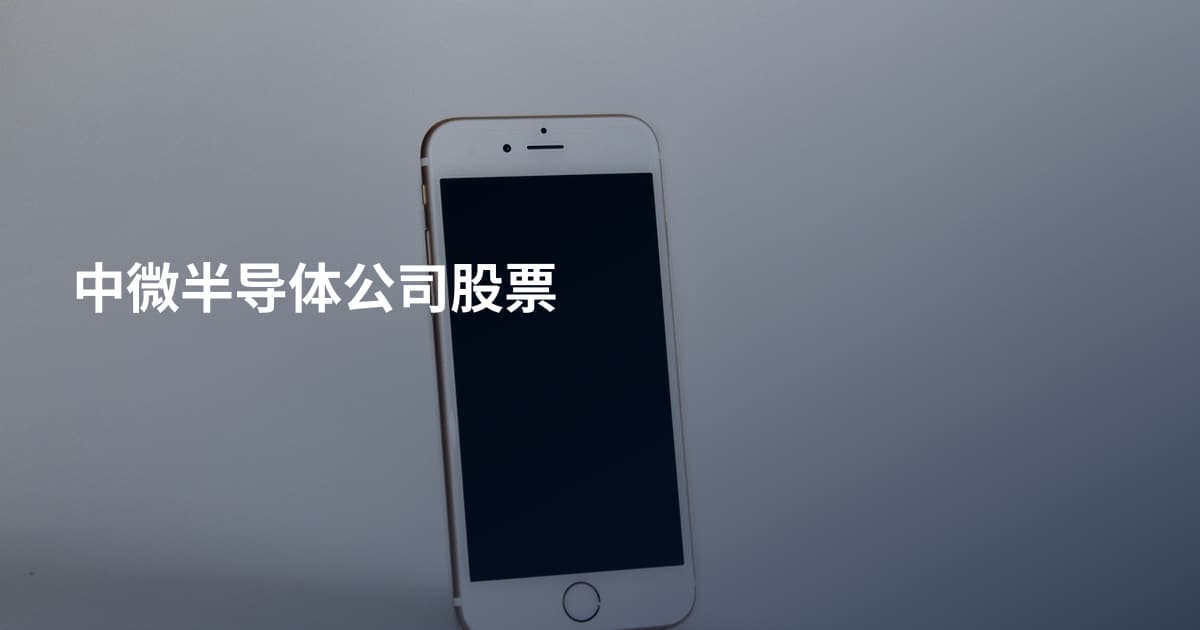 中微半导体公司股票