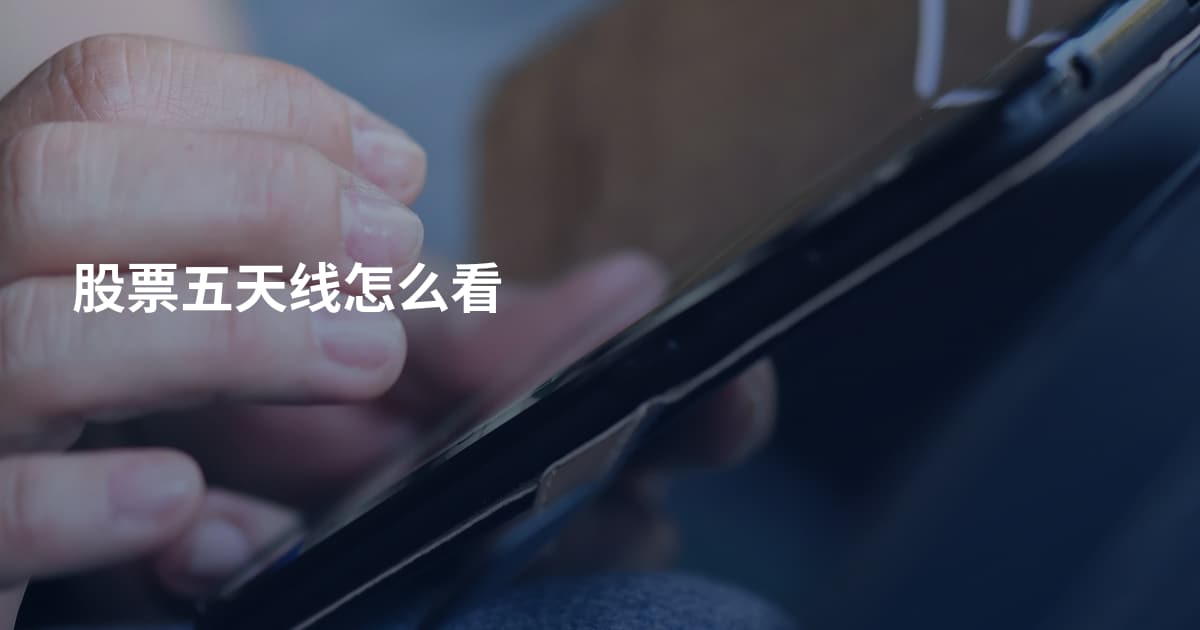 股票五天线怎么看