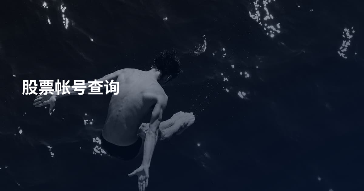 股票帐号查询