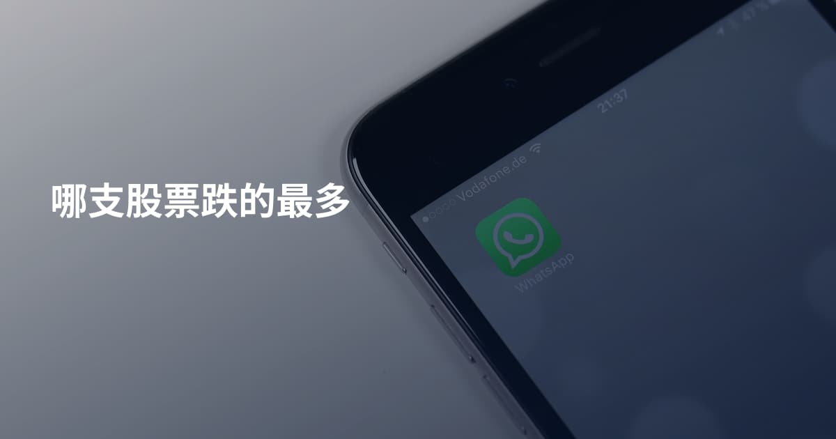 哪支股票跌的最多