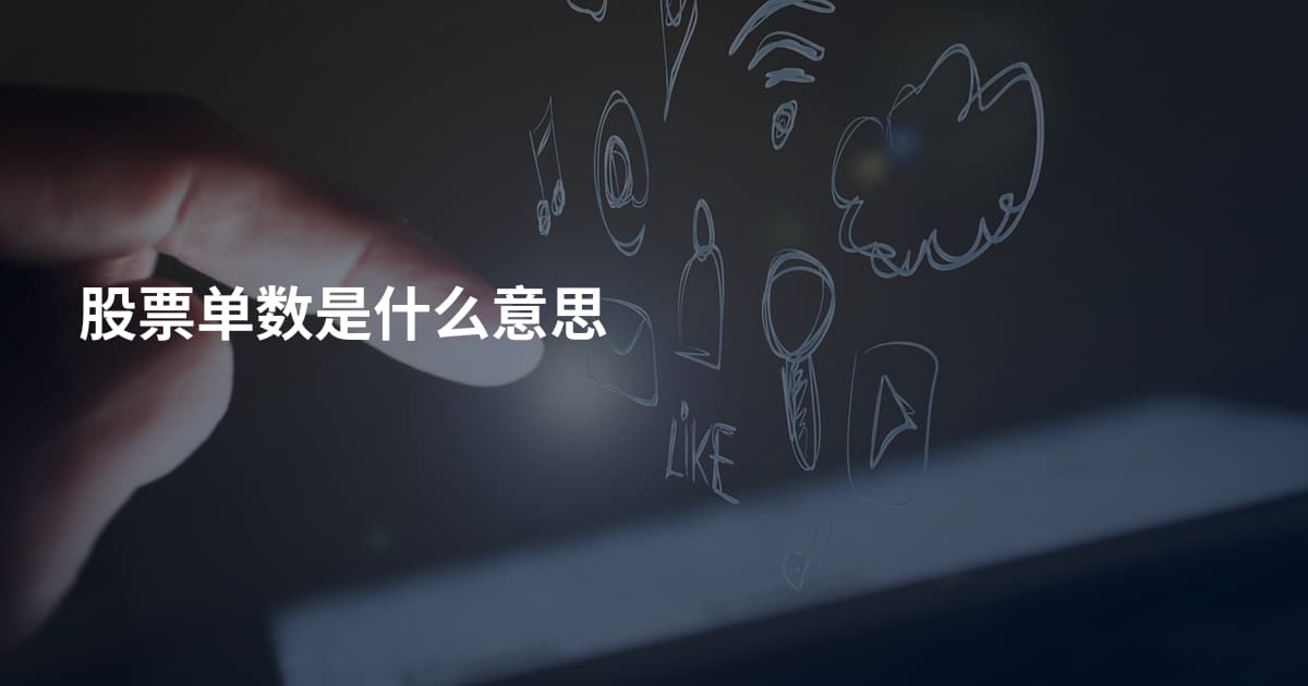股票单数是什么意思