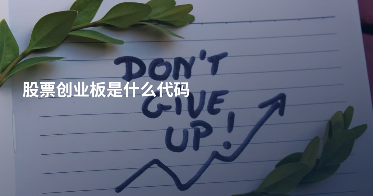 股票创业板是什么代码