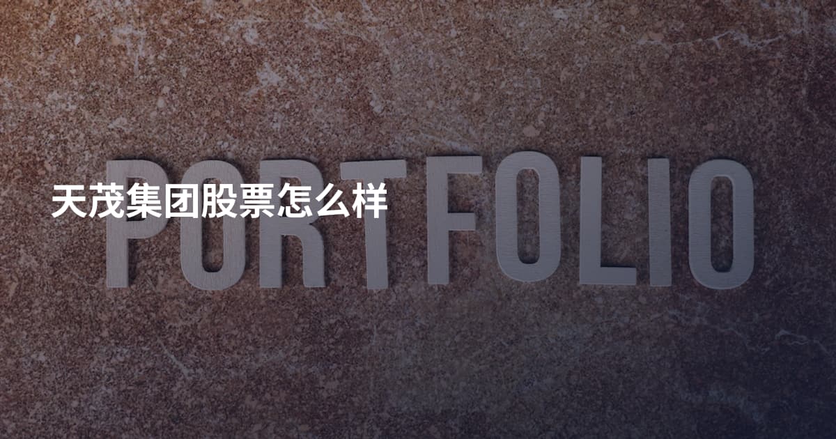 天茂集团股票怎么样