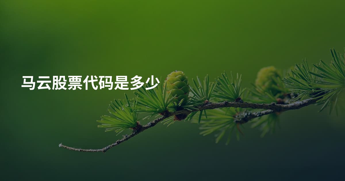 马云股票代码是多少