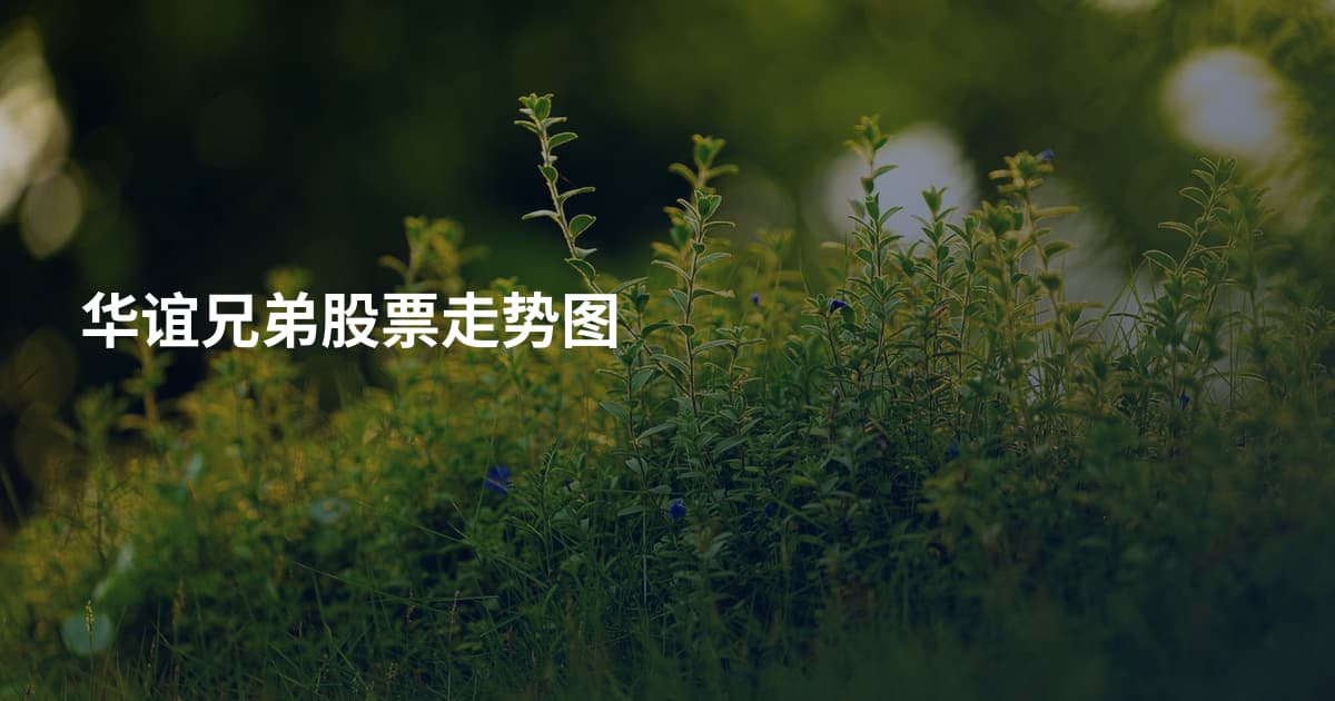 华谊兄弟股票走势图