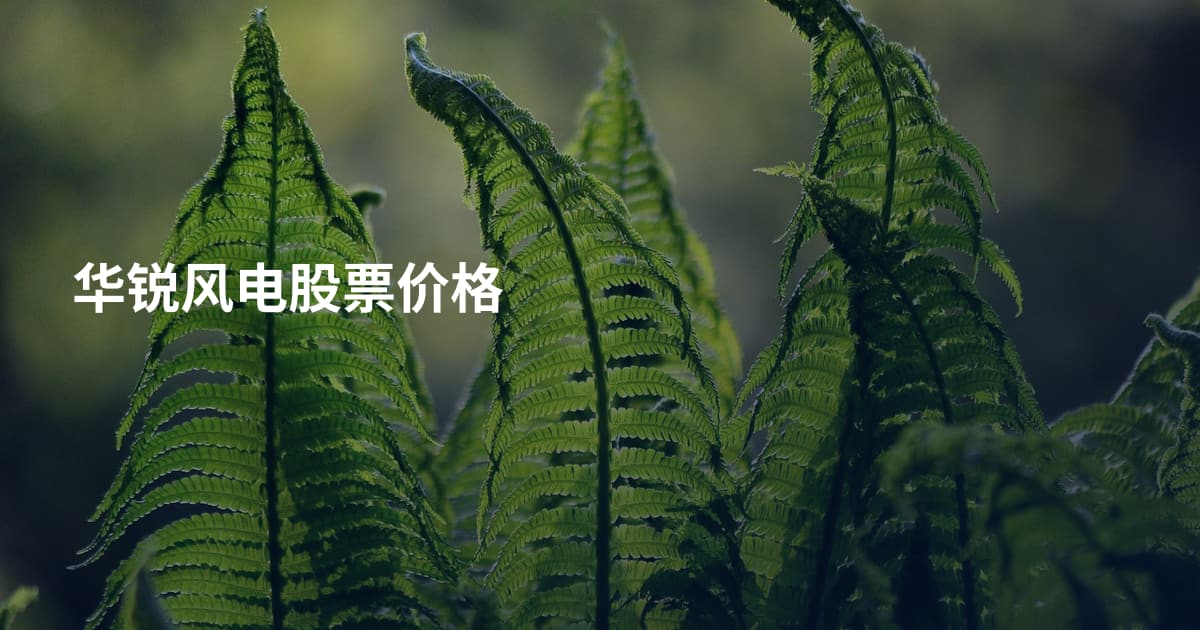 华锐风电股票价格