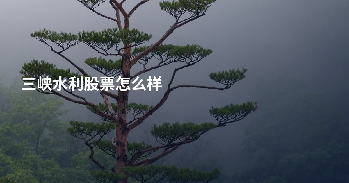 三峡水利股票怎么样