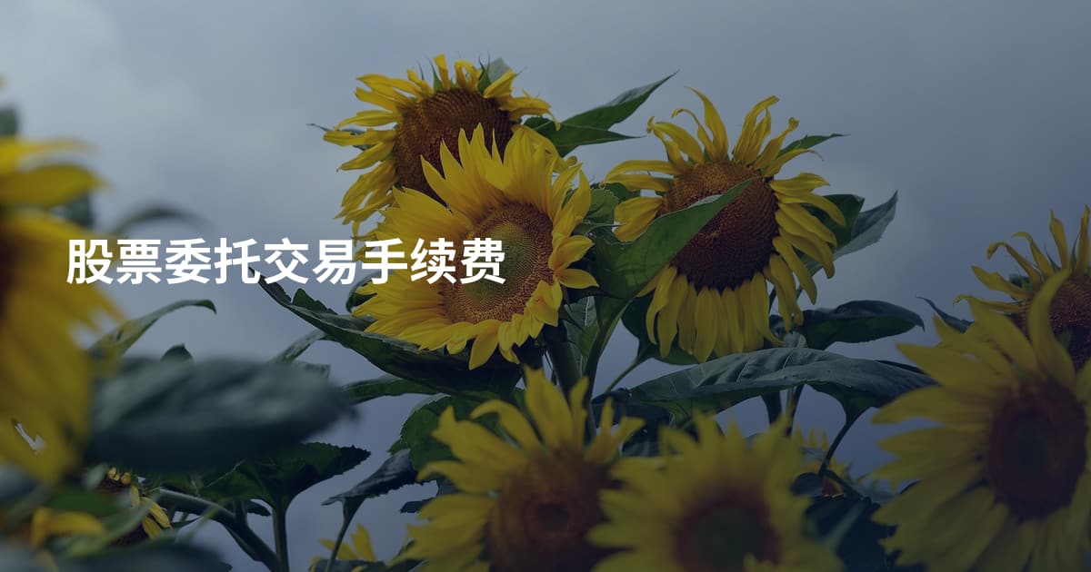 股票委托交易手续费