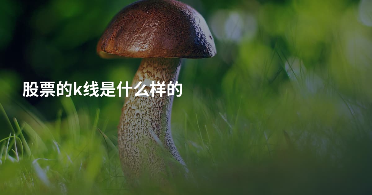 股票的k线是什么样的