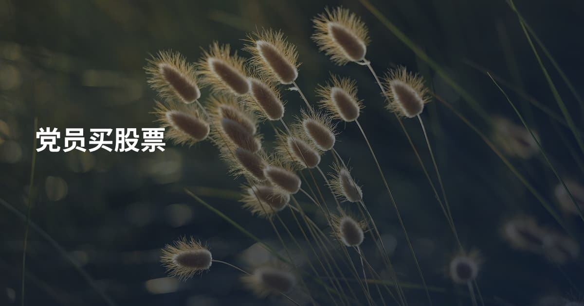 党员买股票
