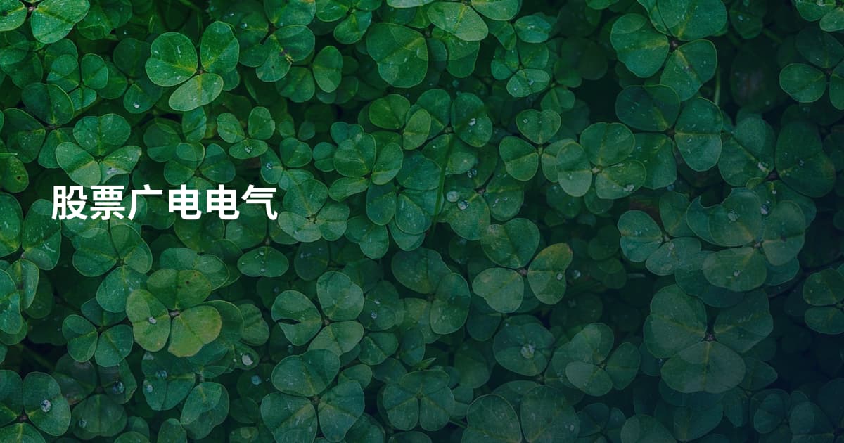 股票广电电气