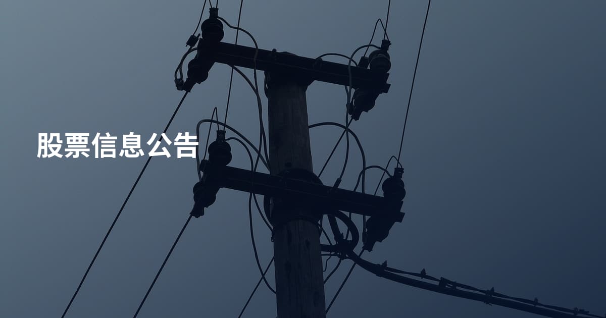 股票信息公告