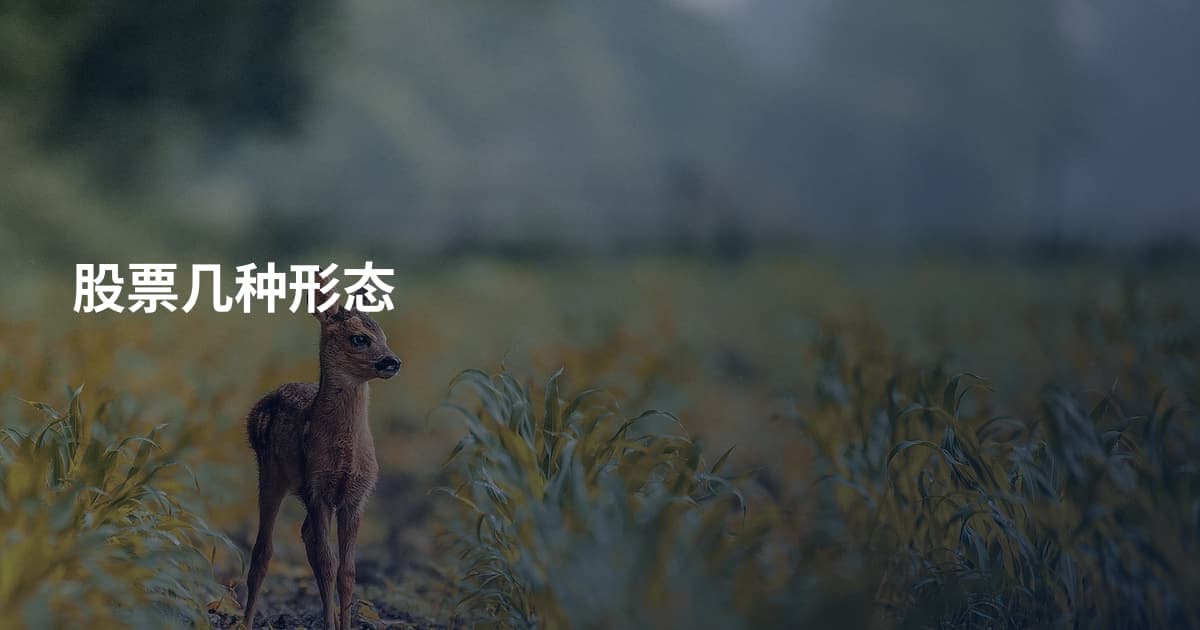 股票几种形态