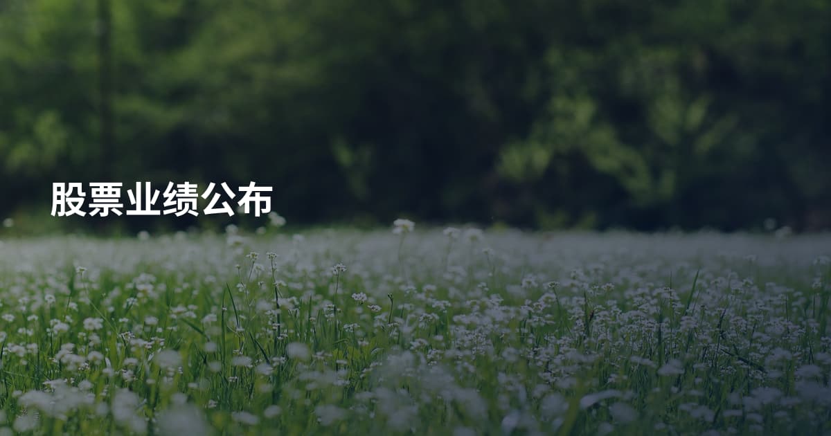 股票业绩公布