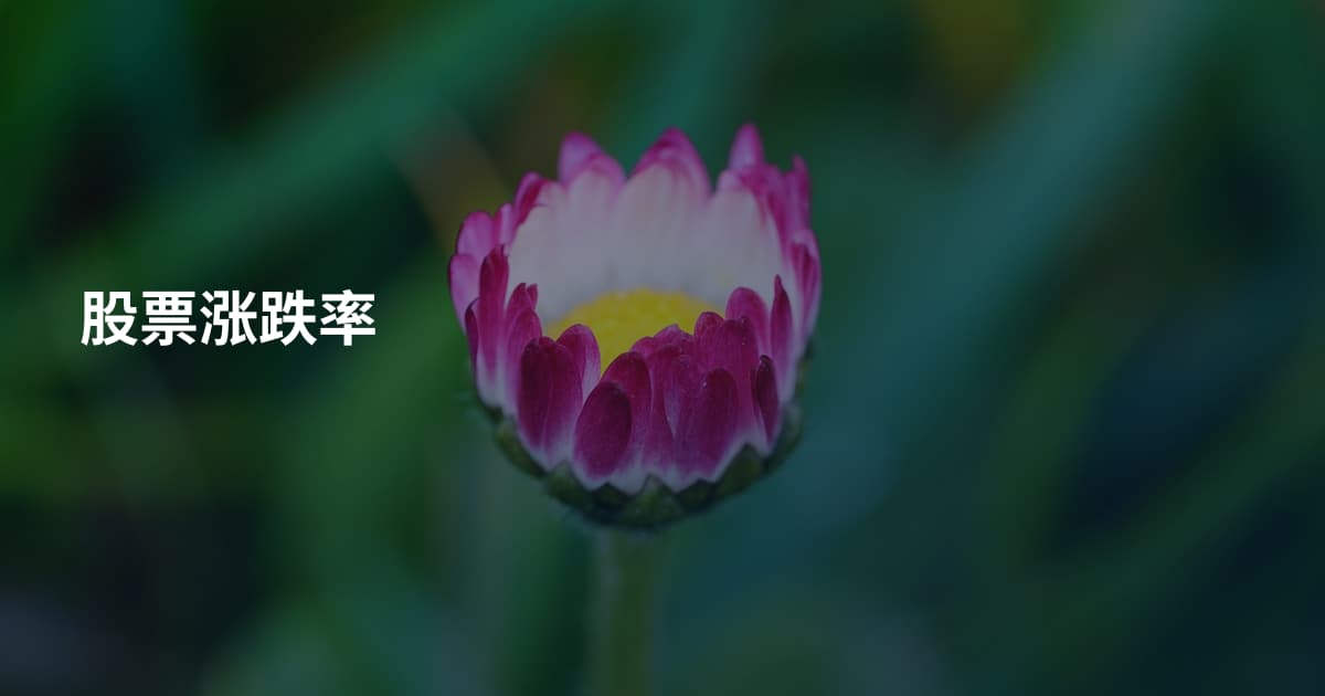 股票涨跌率