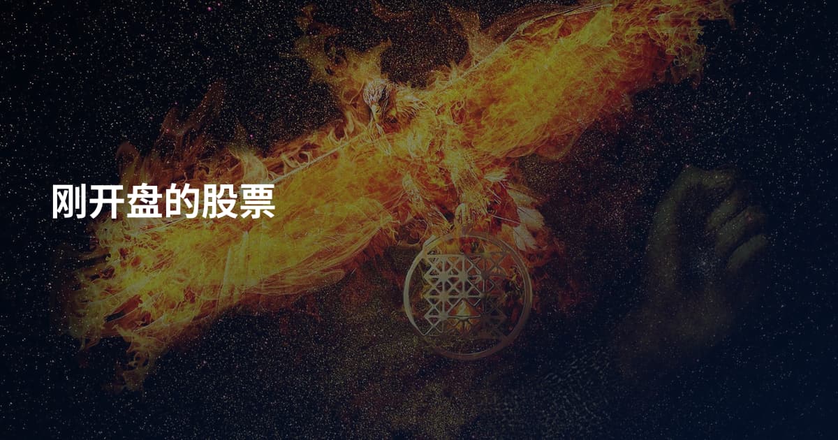 刚开盘的股票