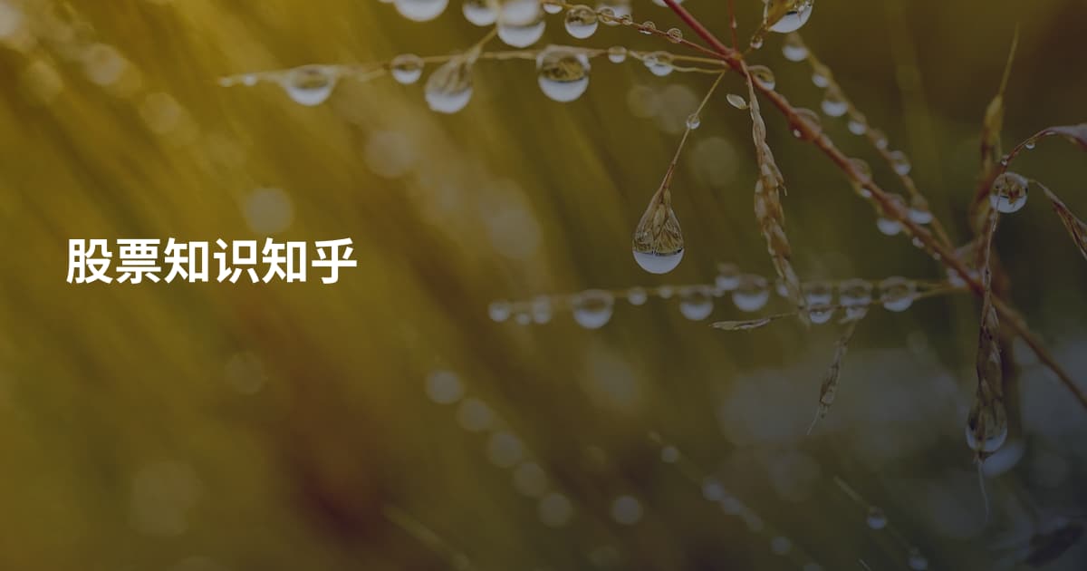 股票知识知乎