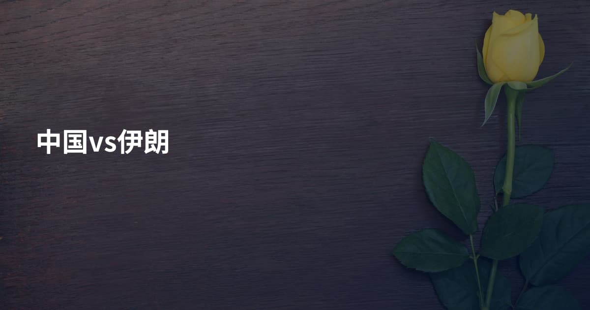 中国vs伊朗