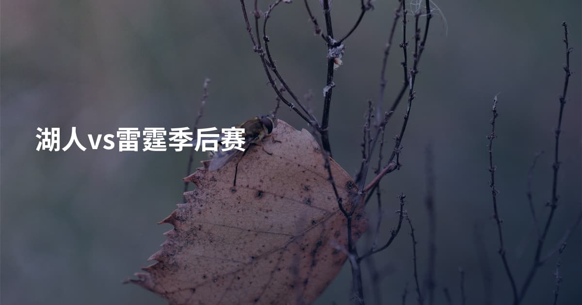 湖人vs雷霆季后赛