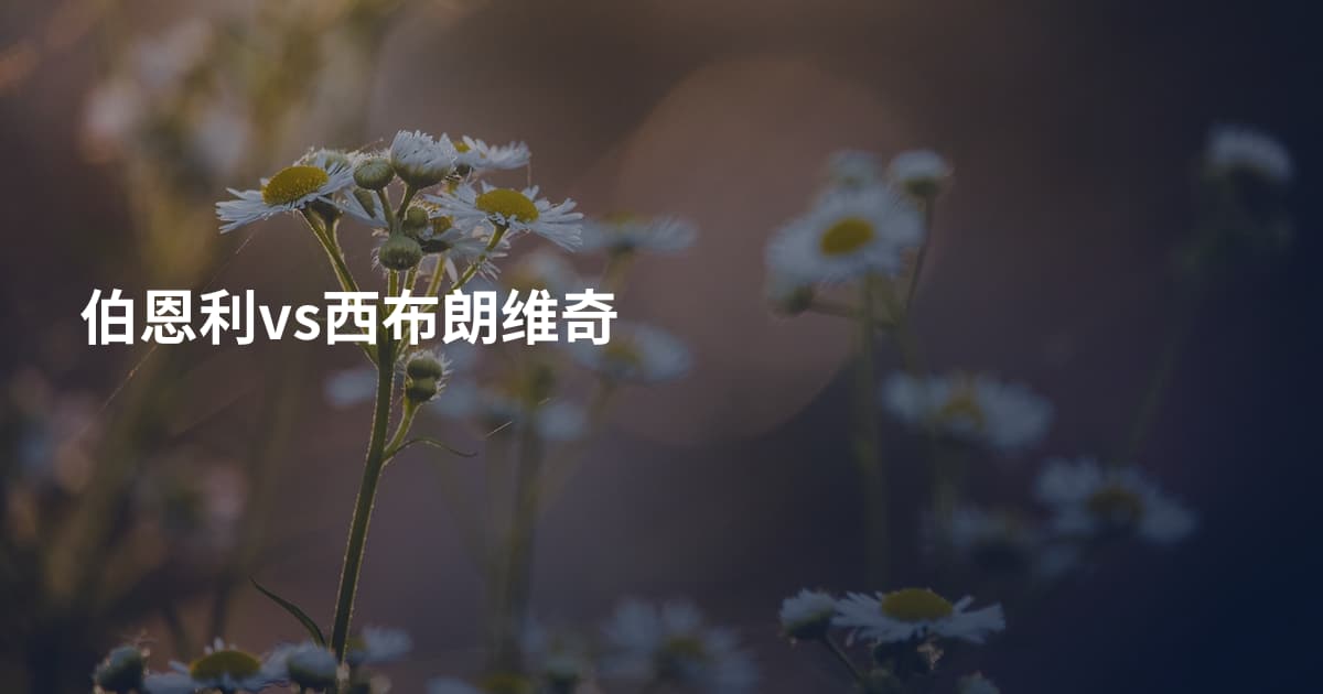 伯恩利vs西布朗维奇