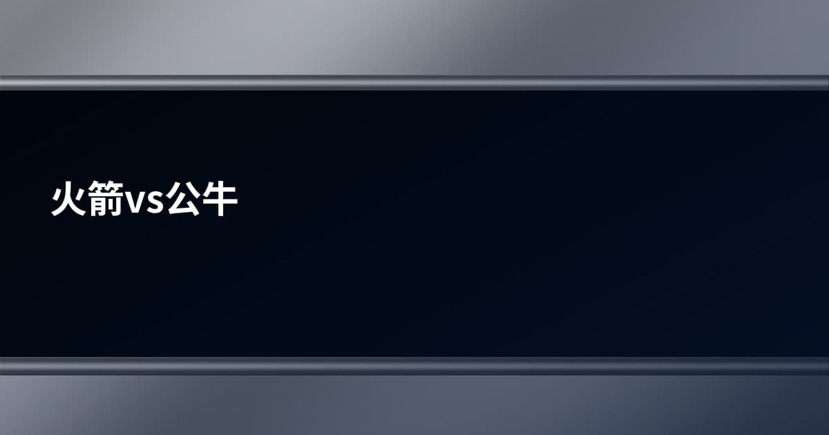 火箭vs公牛