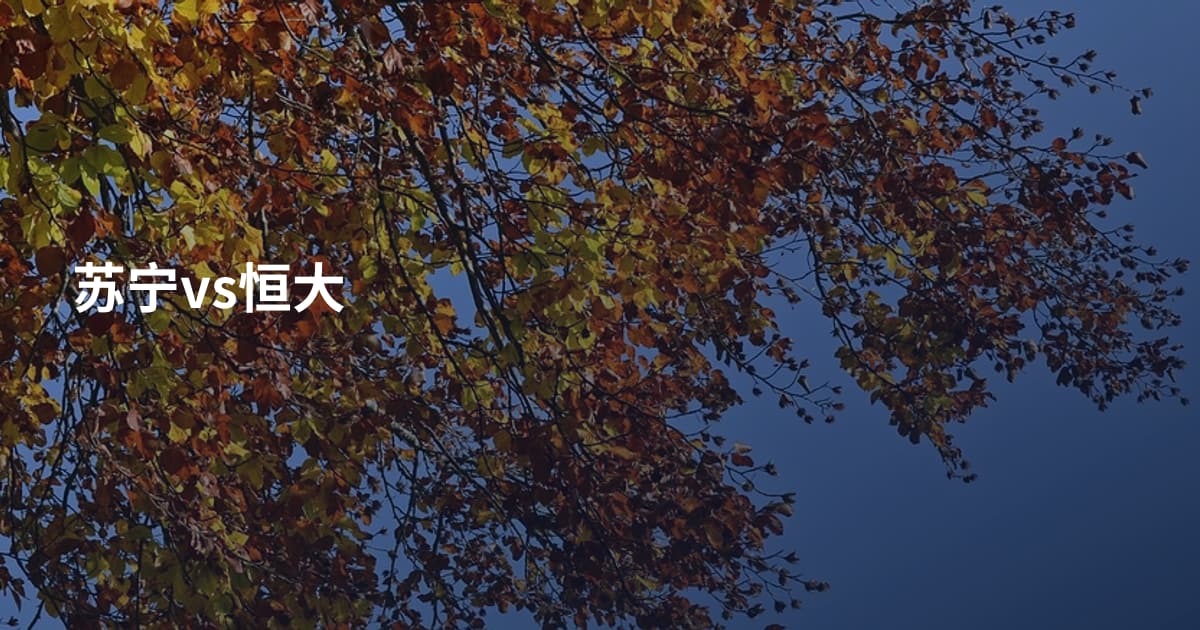 苏宁vs恒大