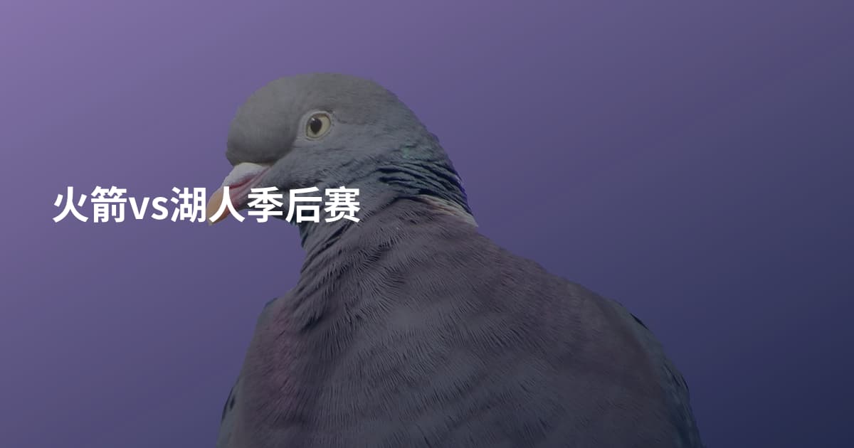 火箭vs湖人季后赛