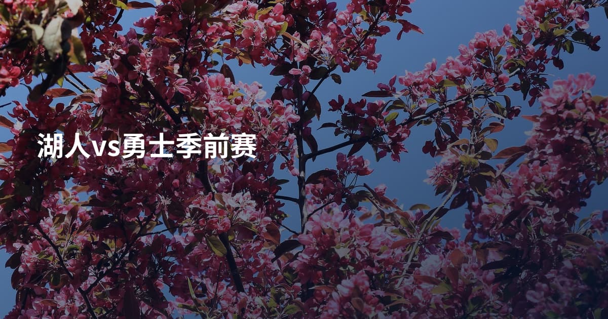 湖人vs勇士季前赛