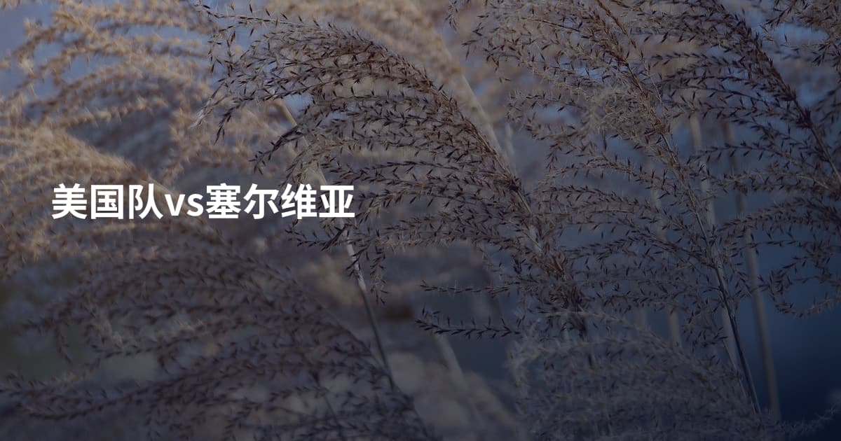 美国队vs塞尔维亚