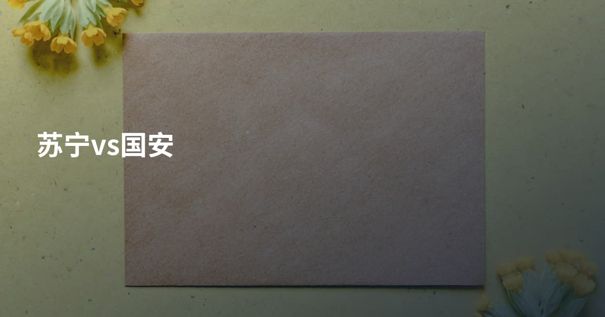 苏宁vs国安