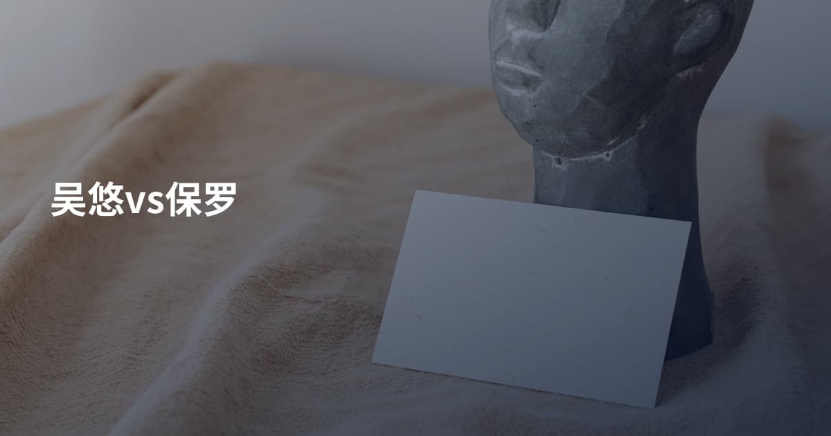 吴悠vs保罗