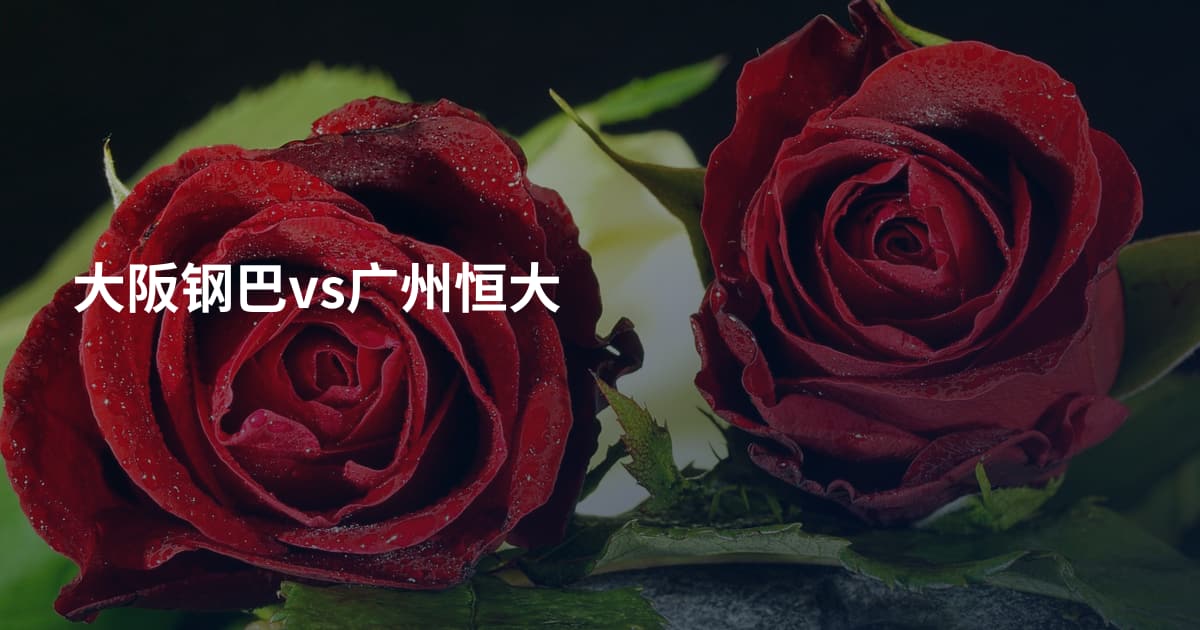 大阪钢巴vs广州恒大