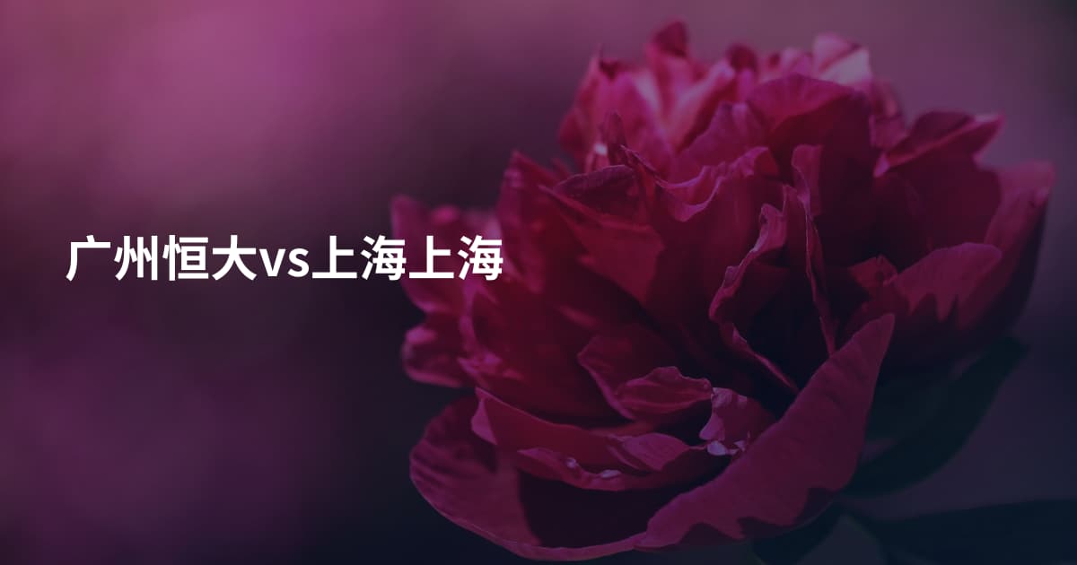 广州恒大vs上海上海