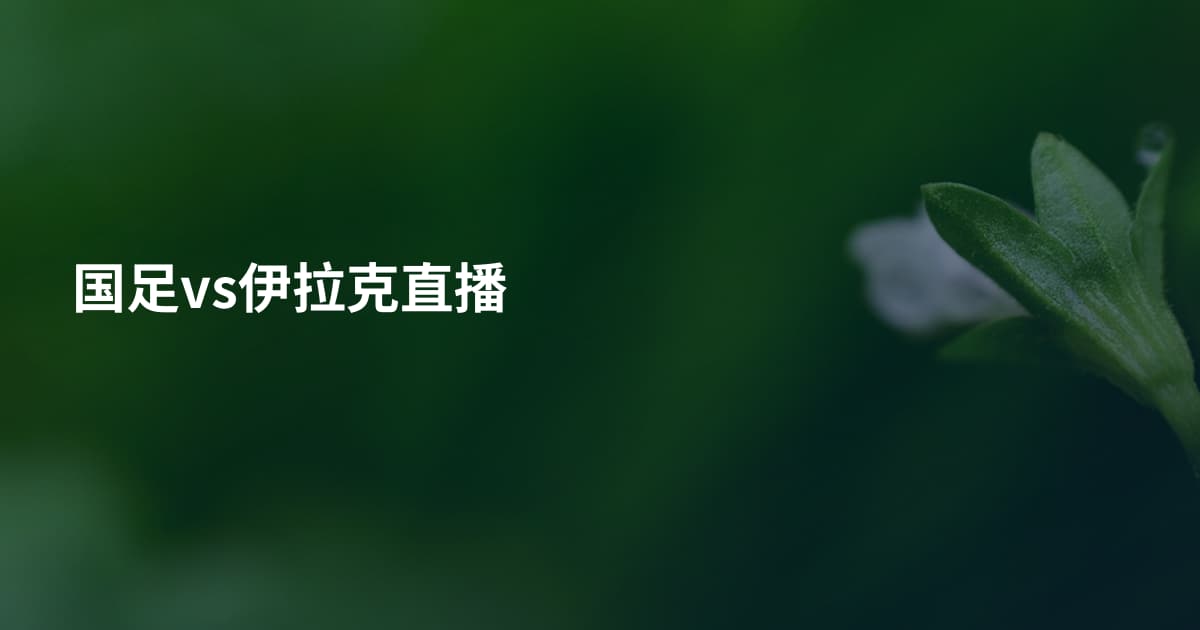国足vs伊拉克直播