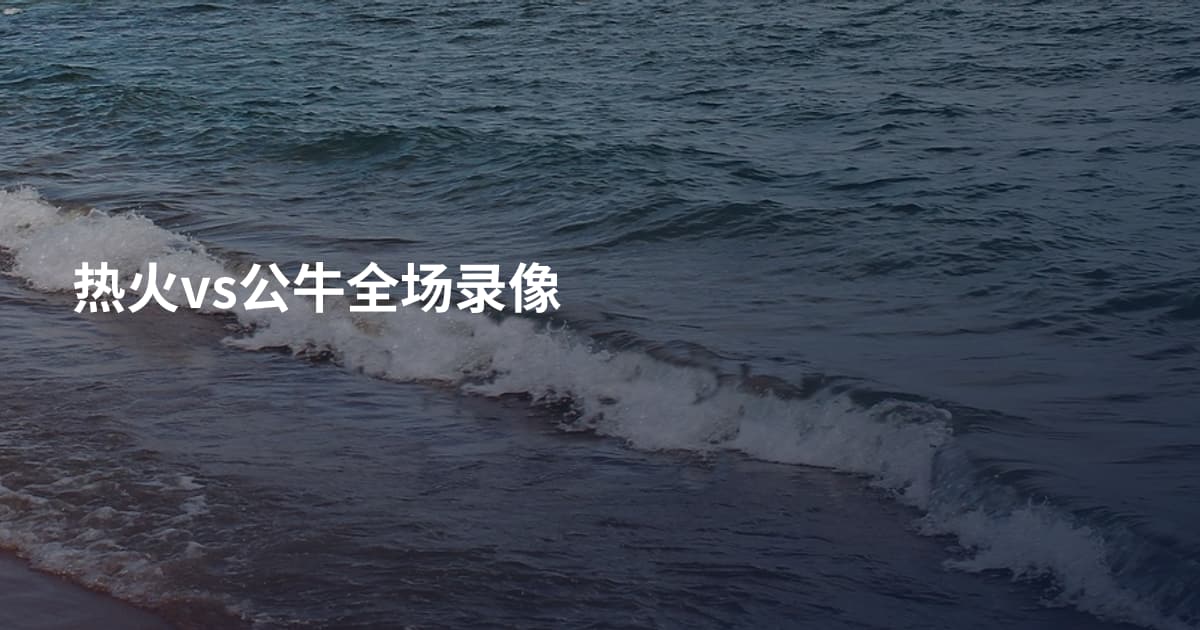 热火vs公牛全场录像