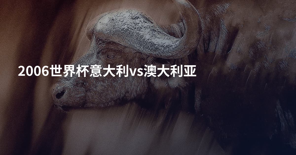 2006世界杯意大利vs澳大利亚