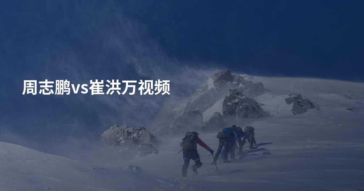 周志鹏vs崔洪万视频