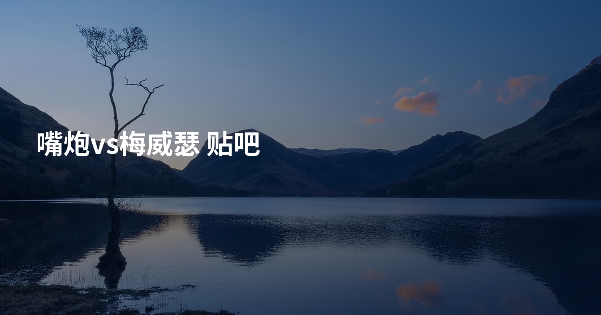 嘴炮vs梅威瑟 贴吧