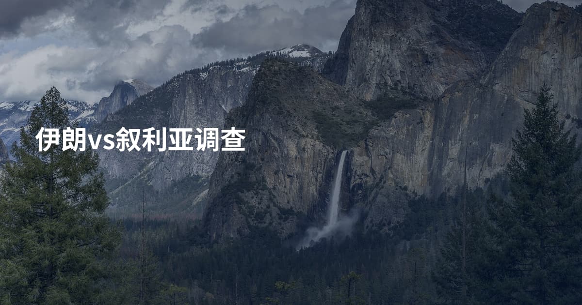 伊朗vs叙利亚调查