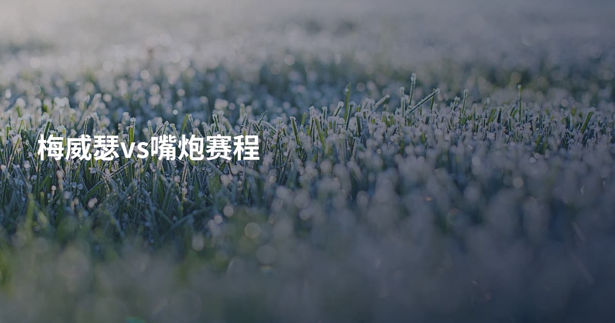 梅威瑟vs嘴炮赛程
