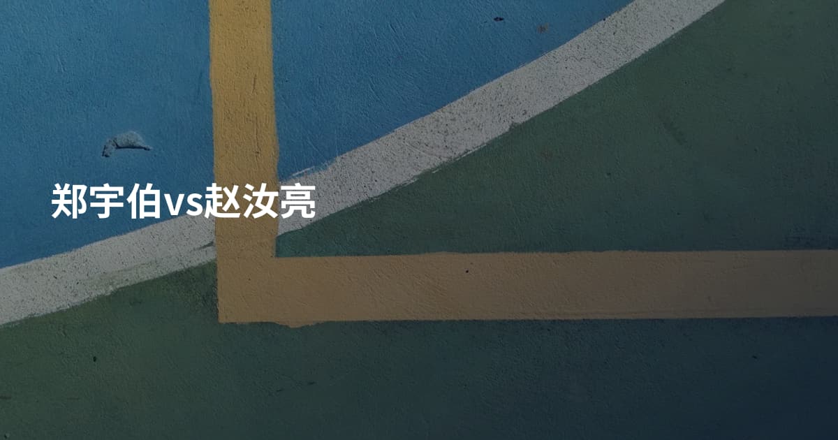 郑宇伯vs赵汝亮