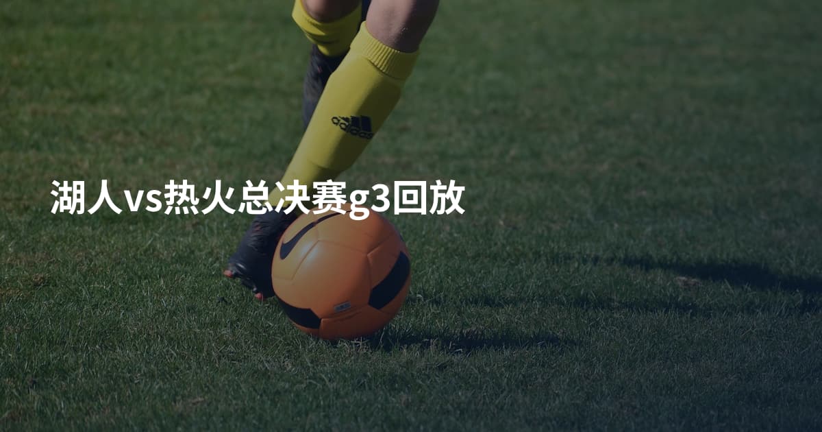 湖人vs热火总决赛g3回放