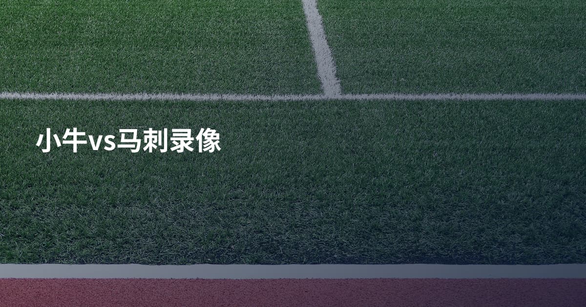 小牛vs马刺录像