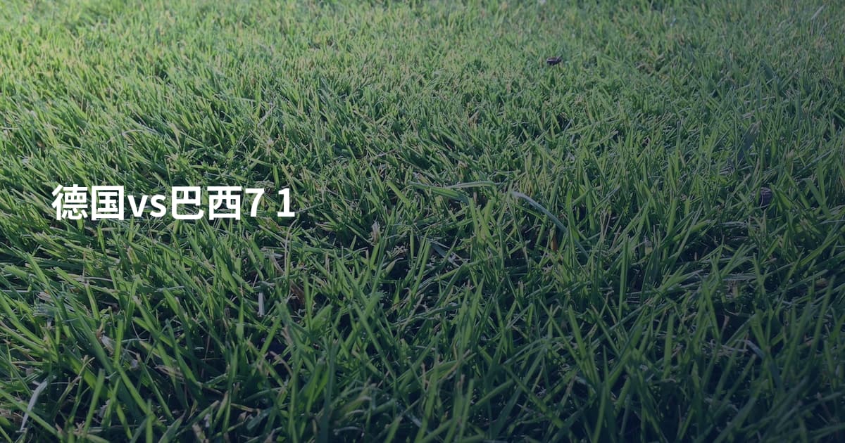 德国vs巴西7 1