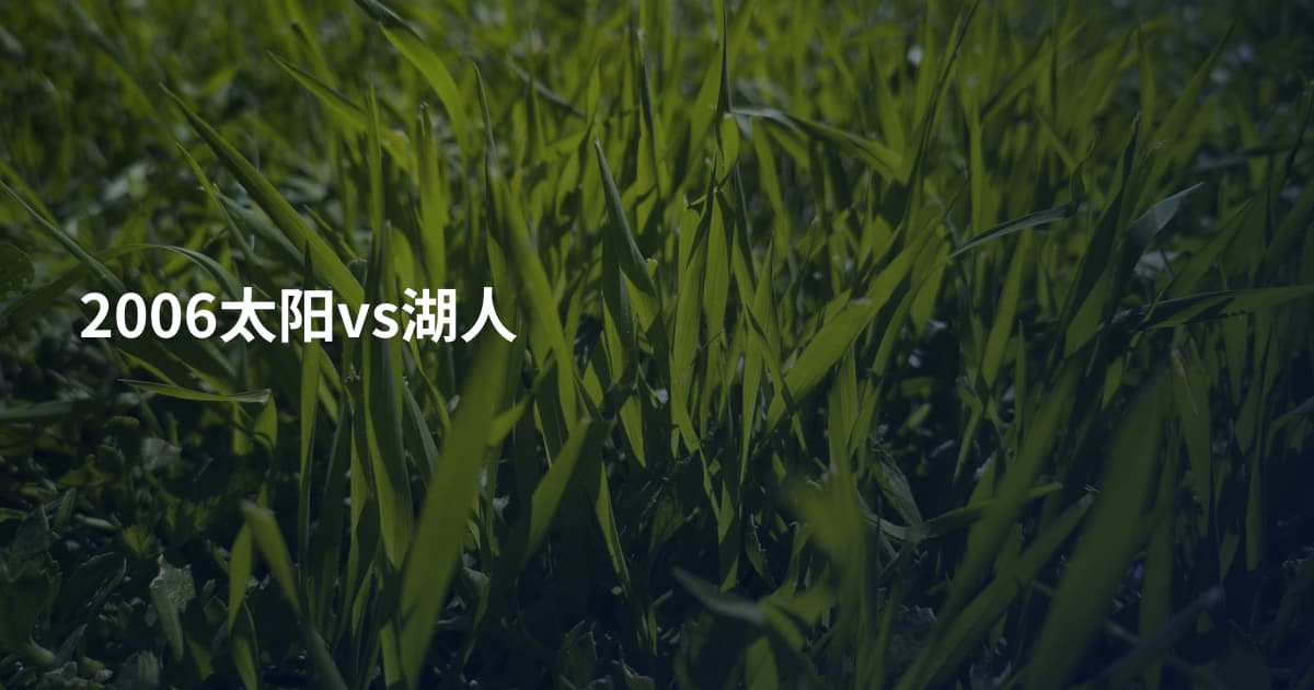 2006太阳vs湖人