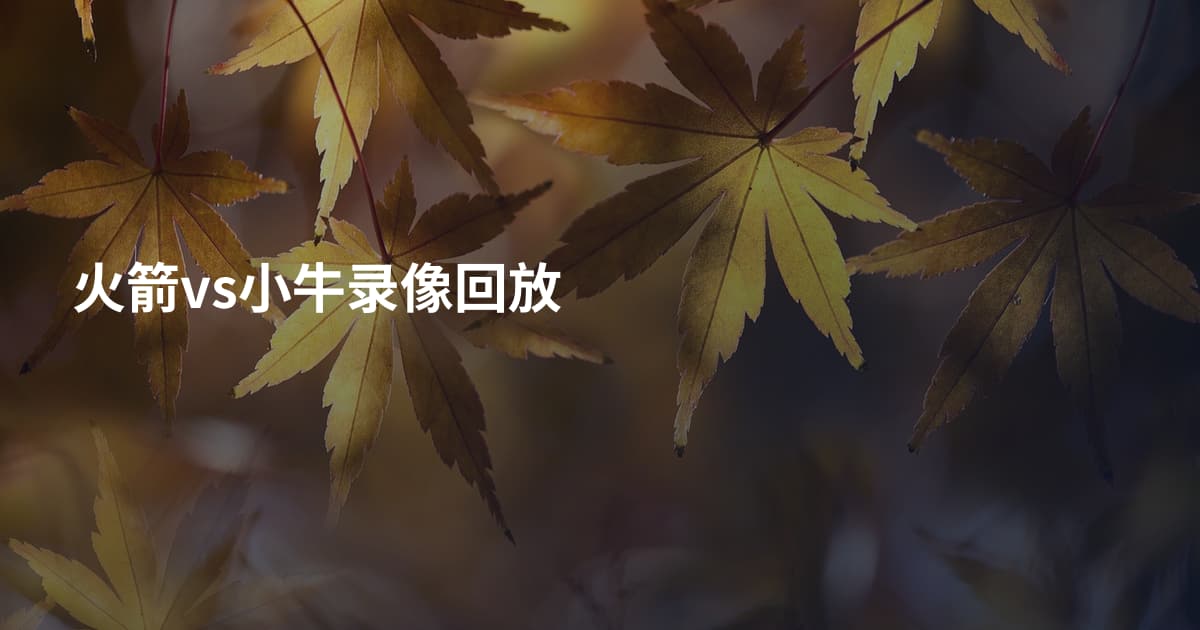 火箭vs小牛录像回放