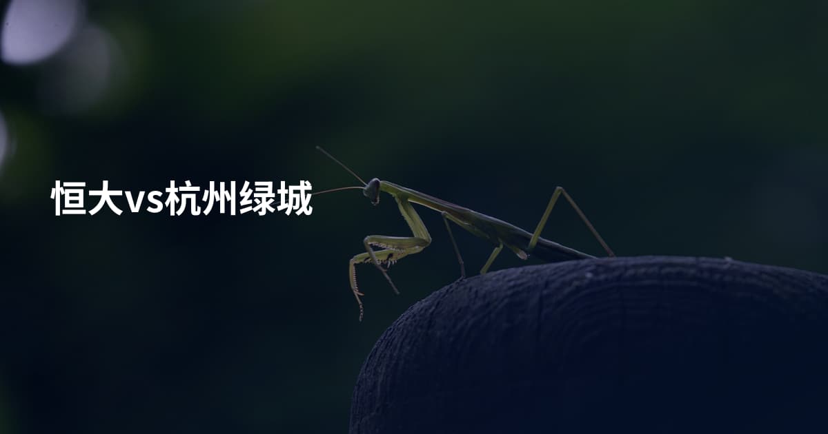 恒大vs杭州绿城