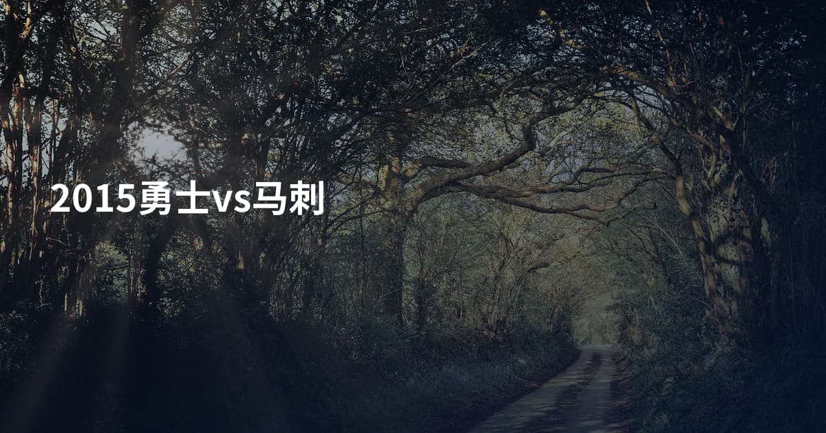 2015勇士vs马刺