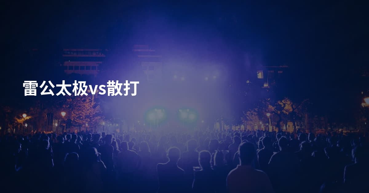 雷公太极vs散打